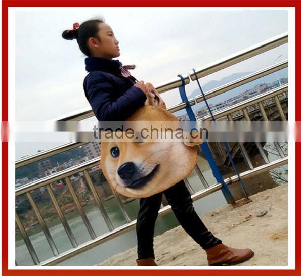 Wholesale 3D Animal Cat Face Chain Shoulder Bag,Stylish Lady Girl Animal Head Cute Cat School Bag