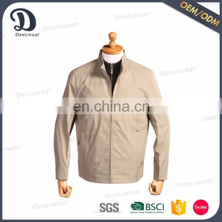 Wholesale mens windbreaker bomber jacket jacket with windproof stand collar