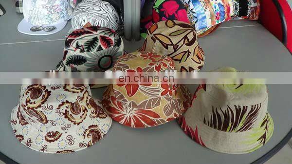 Custom Leather Strap Bucket Hat Denim Fabric