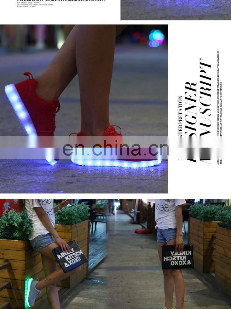 Hot new USB Charge Light up Luminous Mesh shoes Summer Men Women Sportswear Casual shoes LED Shoes sneakers