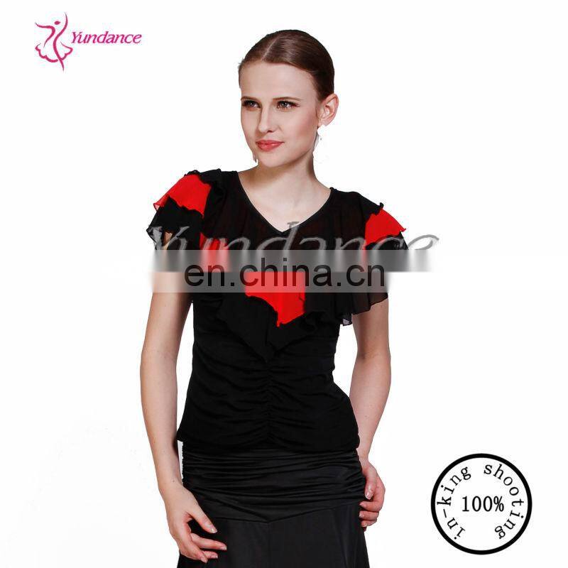 AB033 Black and red Puffy Show Dance Wear, Modern Dance Wear