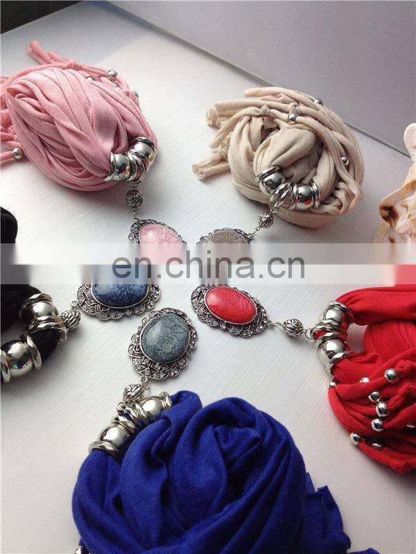 Ladies charming beads pendant scarf online wholesale