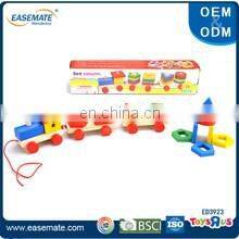 Best popular baby boy wooden toy lovely funny trolley