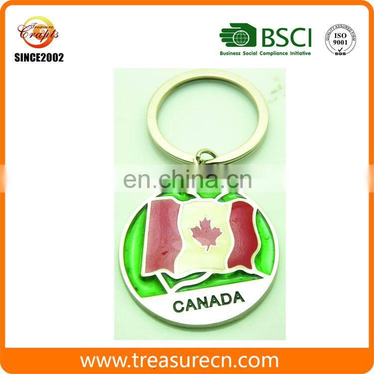 Cheaper quality tourist 3d canada shapekeychain with colour filled