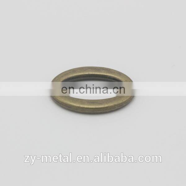 Decorative bronze bag accessories oval ring metal ring