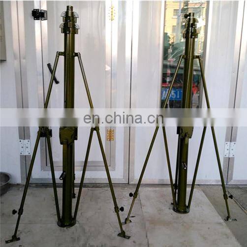 18m 20kg payload high mast tower telescopic pole folding mast hand lifting