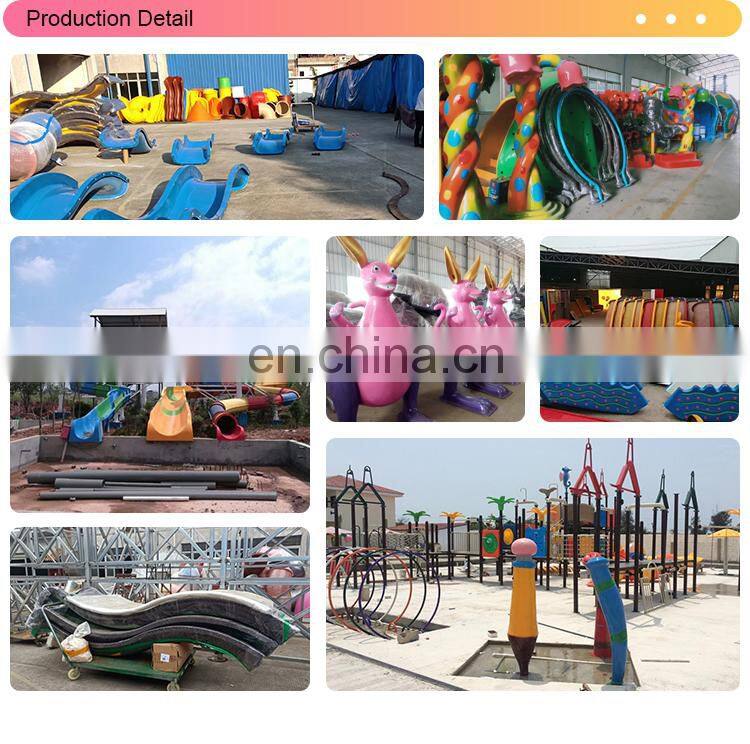 Guangzhou factory kids play set swimming plastic pool water slide