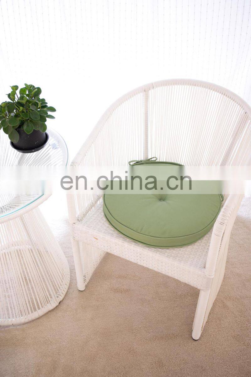 Home Decor Cyclic Breathable Solid color Light Green Round Chair Pad Seat Cushion Pad
