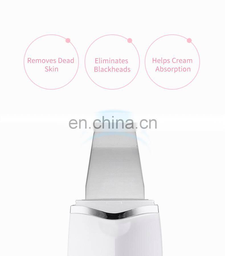 portable ultrasonic scaler sonic peeler skin scrubber machine for lady