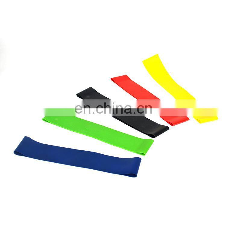 Custom printed resistance loop training 5 pcs latex resistance band set