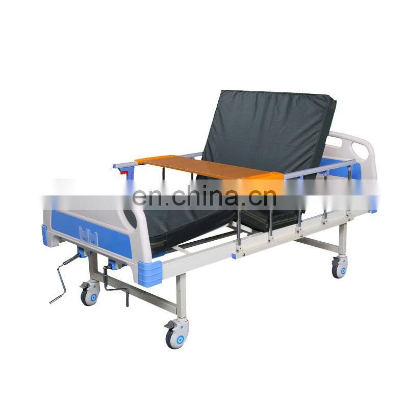 Factory Price Movable 2 Cranks Manual Folding Hospital Bed,Patient Bed,Medical Bed