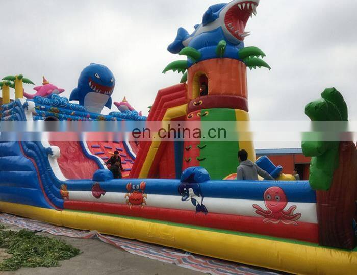 High Quality Shark Playground Inflatable Marine Theme Slide amusement park From China