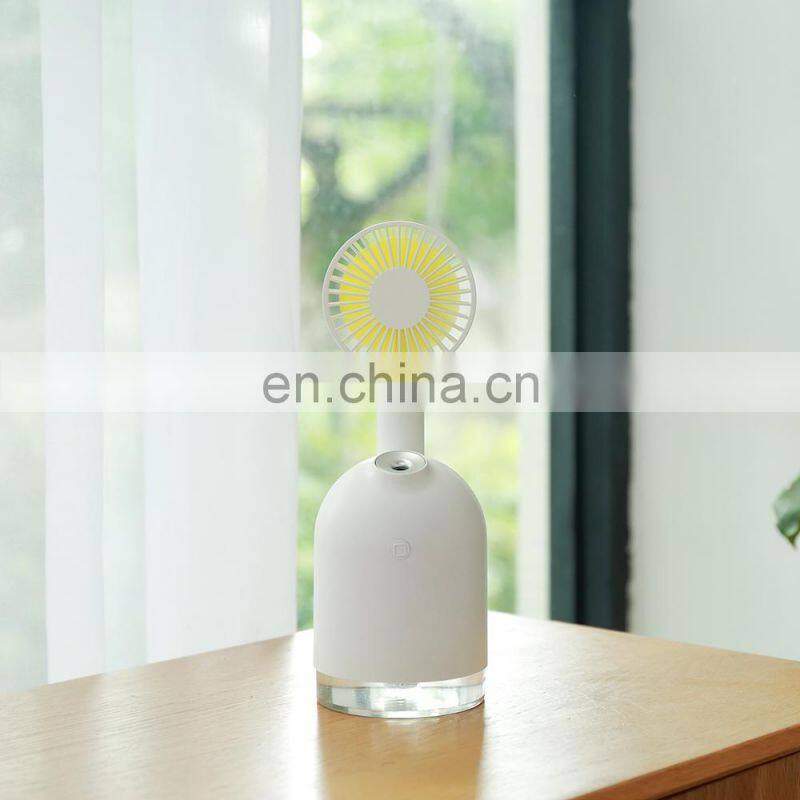 New product 2 in 1 multifunctional USB mini fan with air cool humidifier