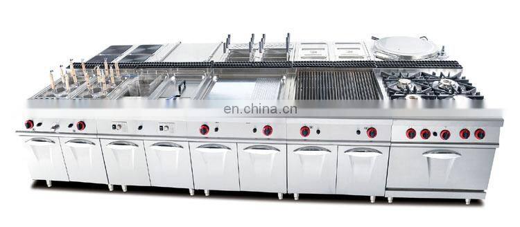 Commercial Free Standing Stainless Steel 4 Burner Gas Range with Electric Oven /Cooking Ranges with Oven with gas CE certificate