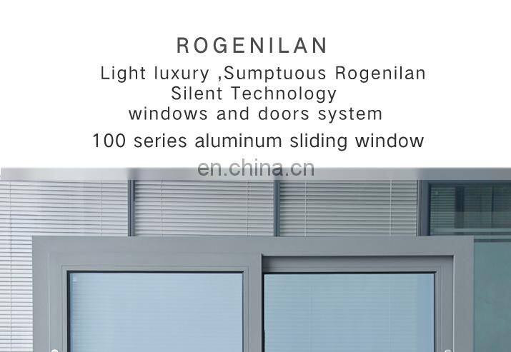 ROGENILAN 100 series double glazed aluminum sliding window with flyscreen