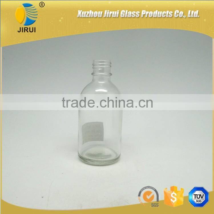 250ml clear glass liquid hand washing bottle with spout