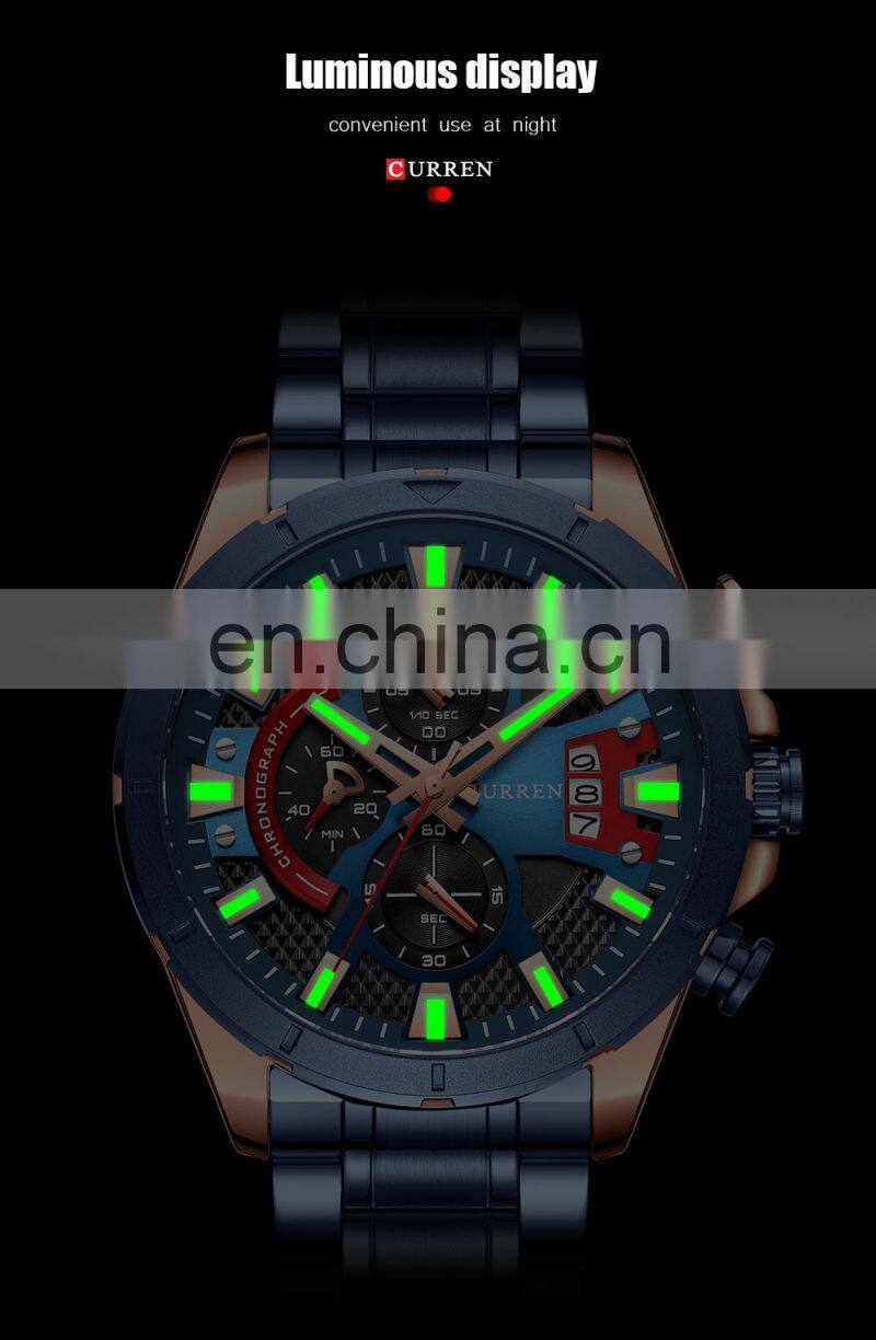 CURREN 8401 New Model Fashion Stainless Steel Men Quartz Watches Waterproof Men Wrist Watch