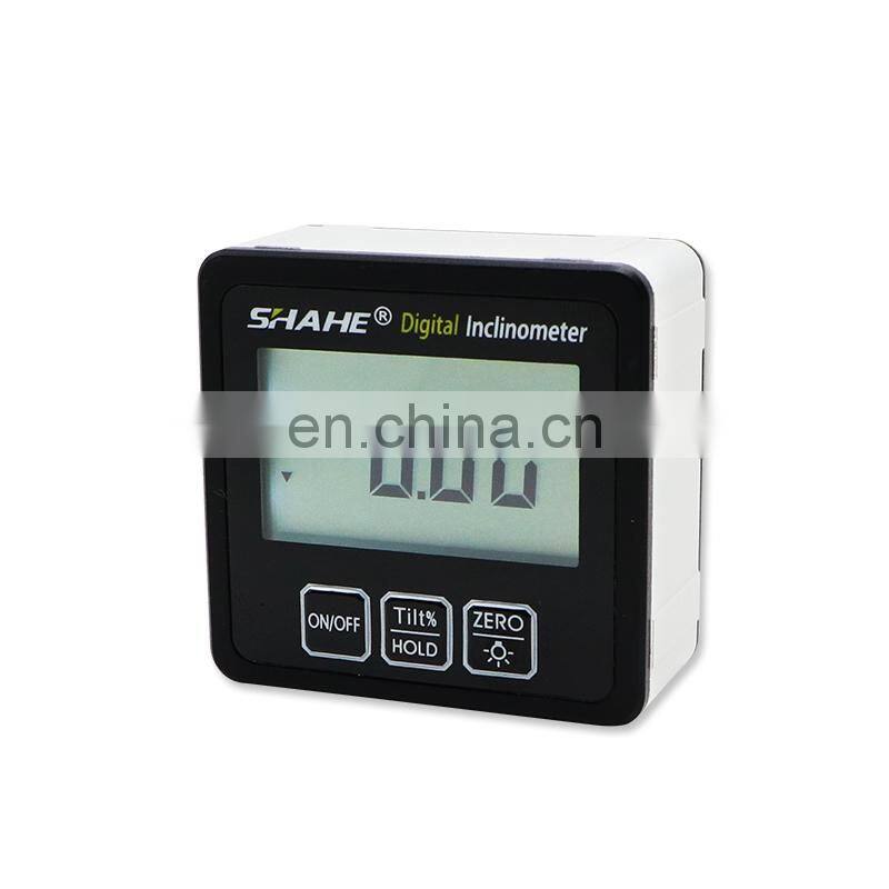 SHAHE Mini digital inclinometer Digital level box with magnets base digital protractor with backlight