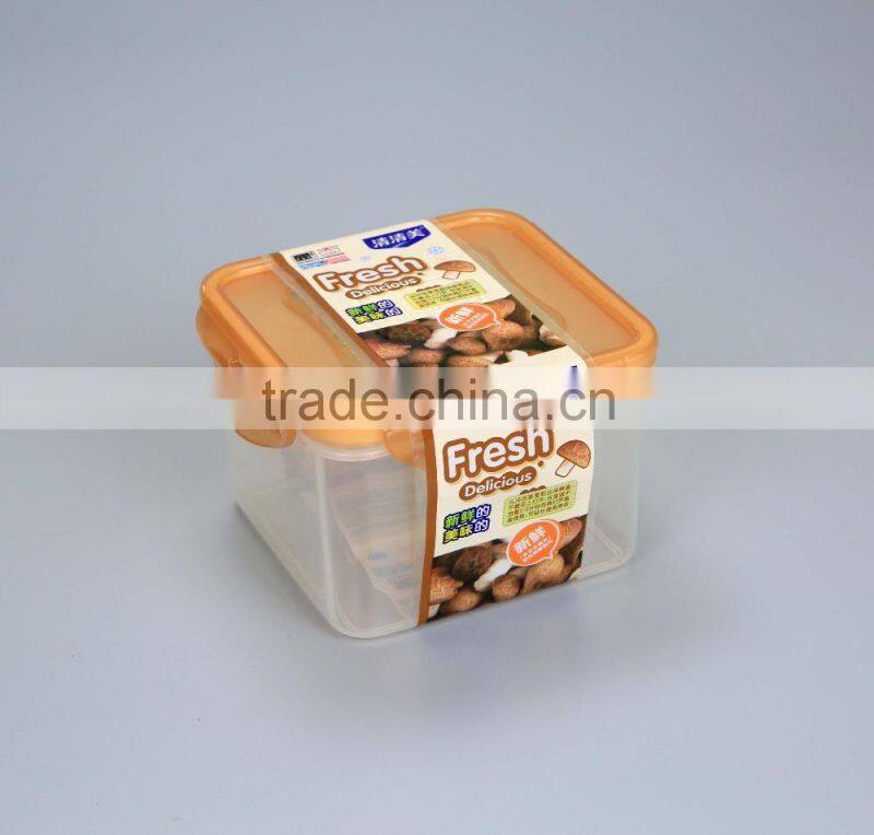 Hot Selling airtight Square Plastic Microwave Lunch Box with cutlery