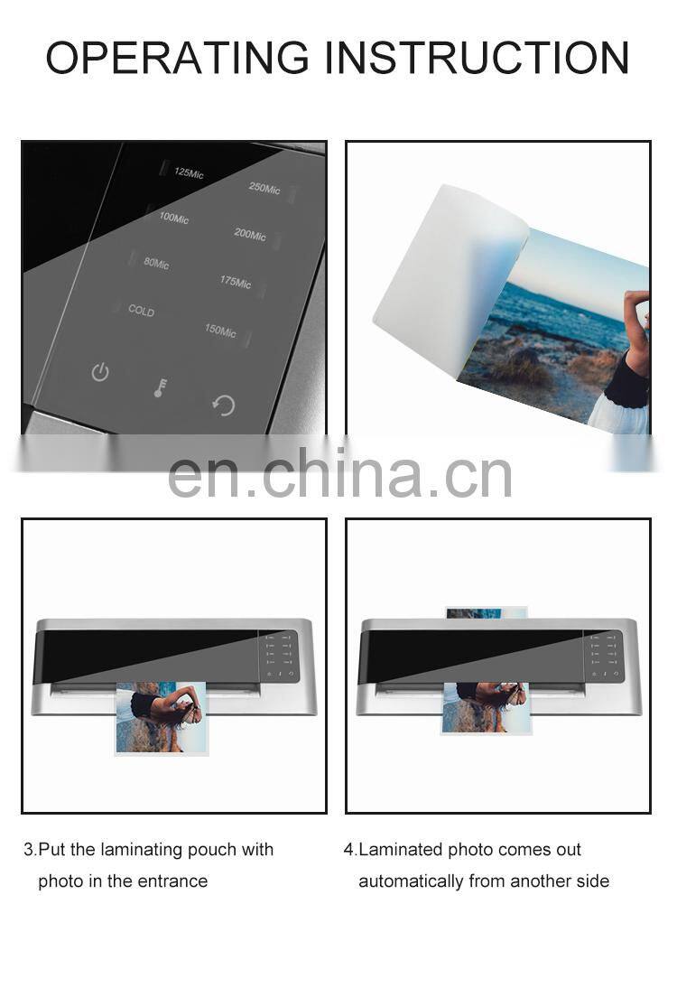 Willing 4 rollers Laminating Machines and Supplies Modern hot and cold laminator periodic office use laminator