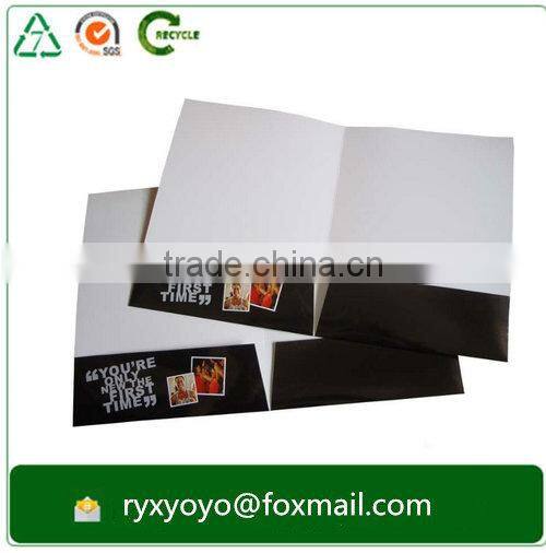 china wholesale advsertising kraft paper file folder with pcokets