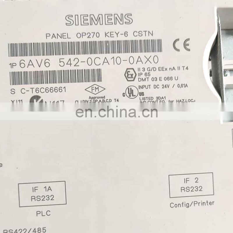 Original Siemens SIMATIC color display operator panel 6AV6542-0CA10-0AX0