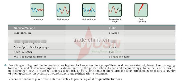 avs 220v appliance power surge protector