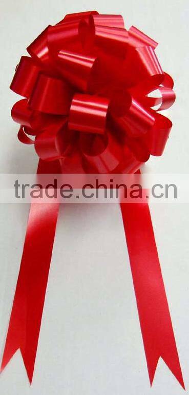 30 inch dia Glossy Gaint Red Car Decoration Bow, Large Plastic Ribbon Bow