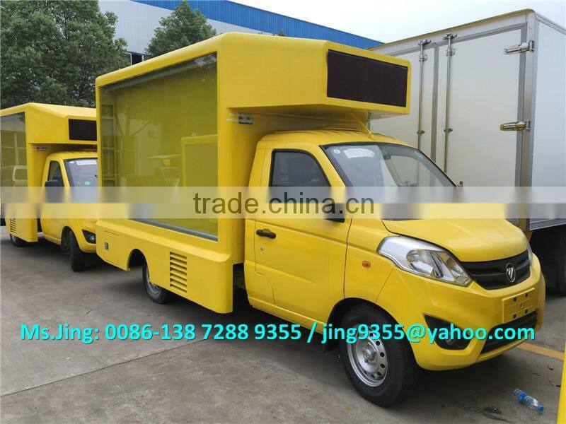 Foton Euro 5 mini mobile stage truck,small led mobile stage truck for sale in Colombia