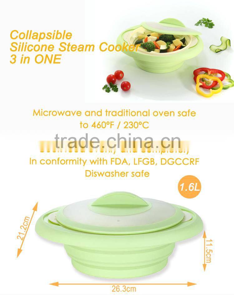 Cheap non-stick high temperature resistant silicone food steamer