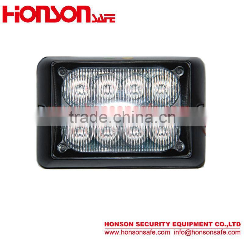 8 led traffic police emergency led grille strobe warning light/led flashing lighthead for Vehicle HF-244
