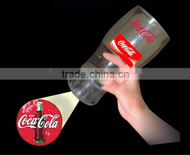led flashing cup glasses with projection logo