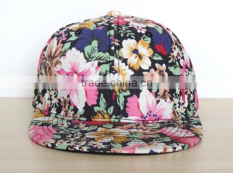 wholesale in-stock flora flat peaked snapback hat