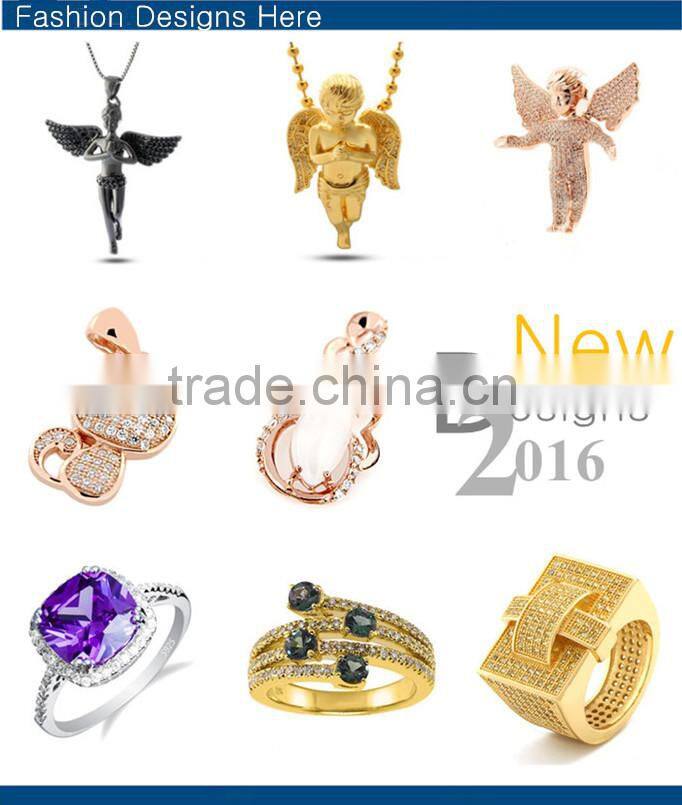 2015 latest design gemstone 925 silver white zircon white gold finger rings for gilrs