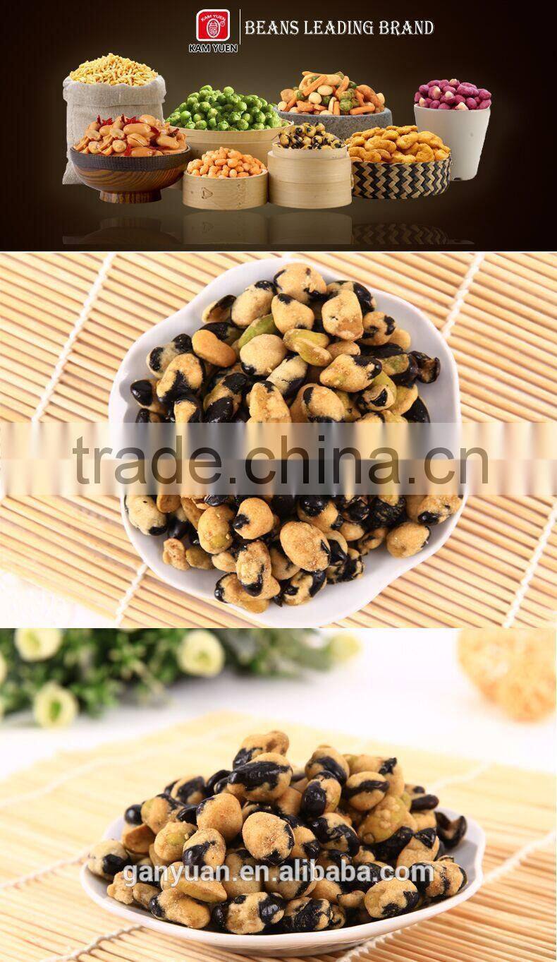 fried coated black soya beans snack food