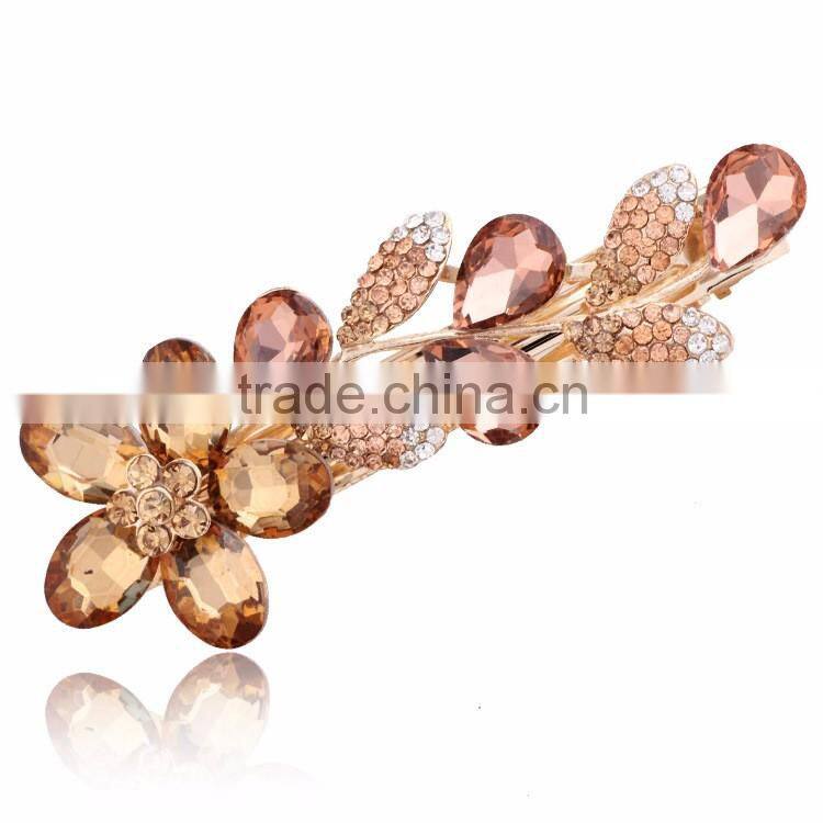 Fashion rhinestone hair clip ,spring clip hair accessories, hair hair clip hairpin
