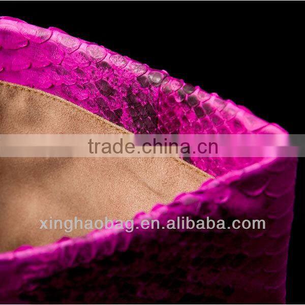 Custom high quality ladies purses and handbags genuine snake skin brand