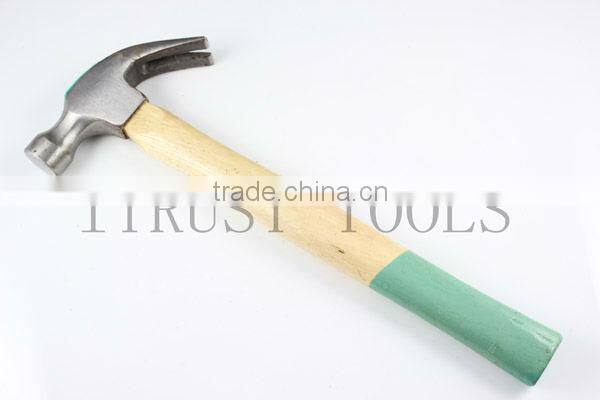 green Wooden Handle american Claw Hammer HM1058