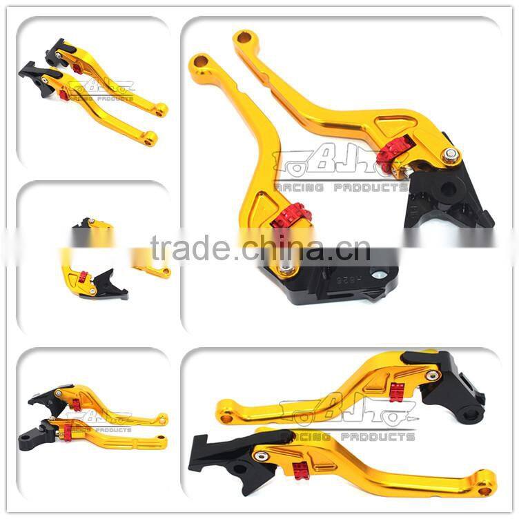BJ-LS-010 CNC Aluminum Short Motocross Adjustable Clutch Levers Motorcycle Brake Lever for Yamaha MT-07/FZ-7 2014-2015