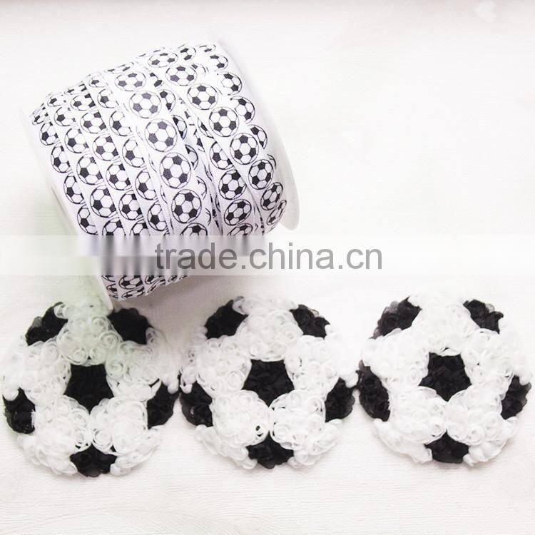 New Arrival,Cute Non-frayed Chiffon Shabby Soccer Ball,Headband For Children