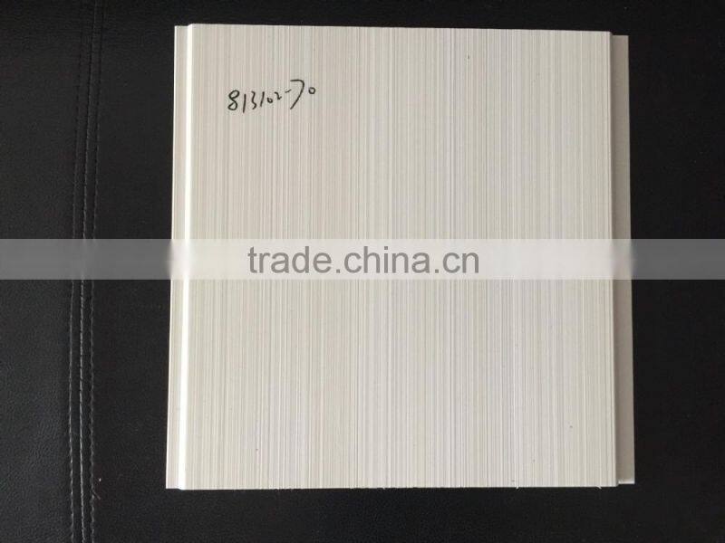 OUMEIJIA pvc wooden design grooves wall panel popular in Pakistan