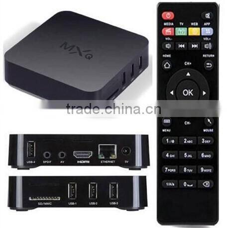 MXQ Amlogic S805 XBMC Media Player Quad Core Android 4.4 Smart TV BOX H.265 1080p 1G 8G Media Android Box