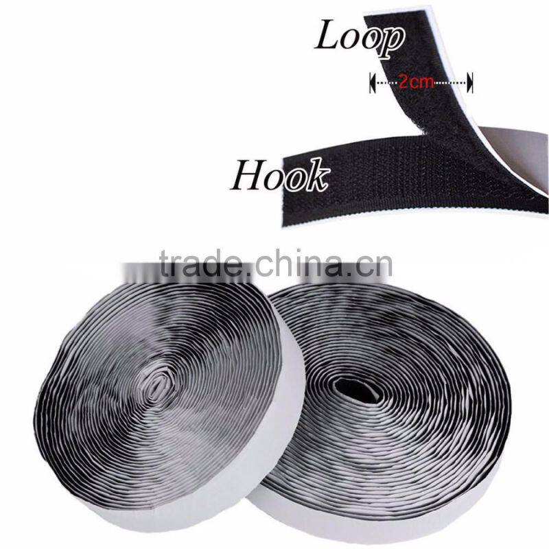 Self Adhesive Strong Sticky Strip Heavy Duty Fastening Hook Loop Tape