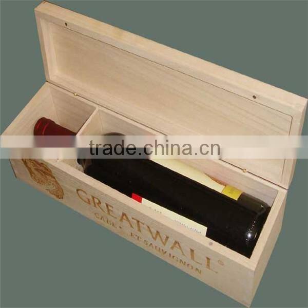 Customized Wooden Wine Box with Holder