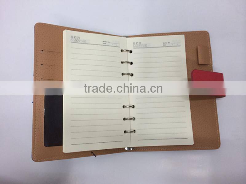 PU leather notebook with pen holder
