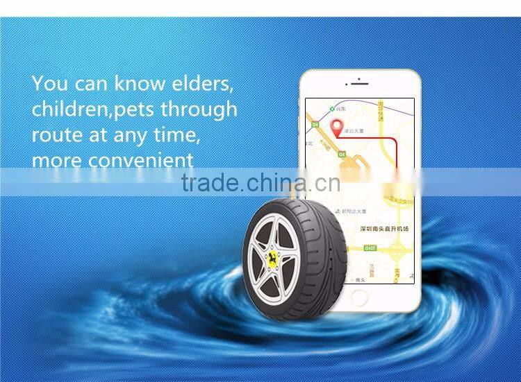 Multiple positioning mini wheel GPS tracker for car