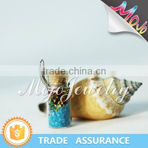 Creative Design Natural Stone Pieces Wish Bottle Pendant Necklaces for Women