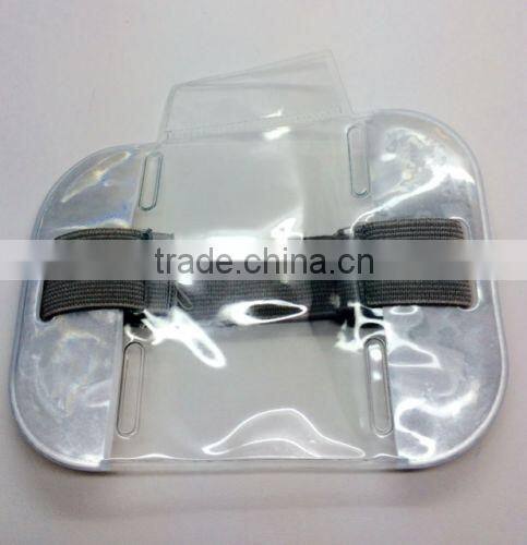 Clear SIA Security Reflective Green Arm Band Photo ID Card Case Badge Adjustable Armband Card Holder