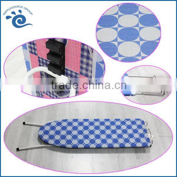 RS43B004 Heigh Adjustable TC Cloth Covered Floor Standing Hotel Wood Ironing Board Indoor