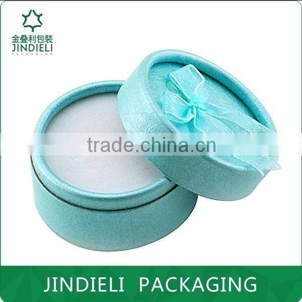 light green round small bowknot jewelry gift box